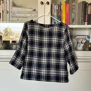 Madewell Navy Plaid Shirt
